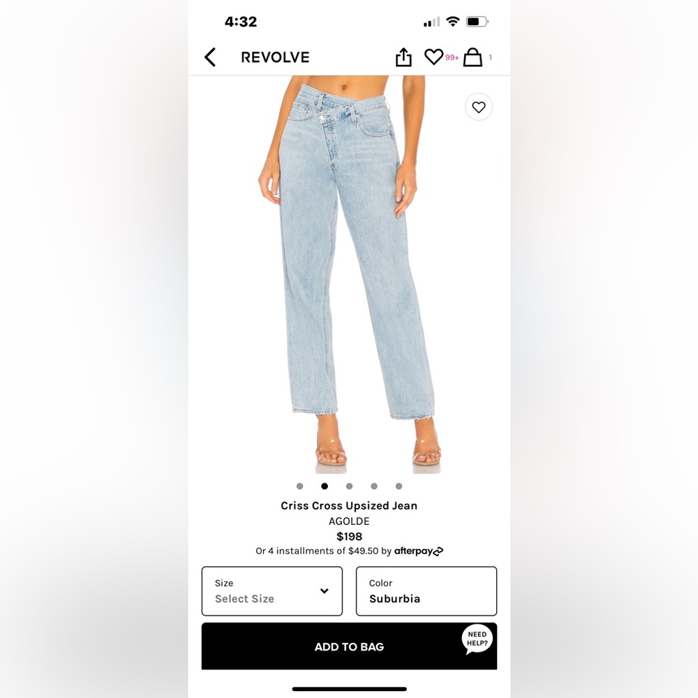agolde criss cross upsized jean